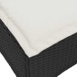 vidaXL Σκαμπό Κήπου με Μαξιλάρια 2 τεμ. Μαύρα 55x55x36 εκ. από Συνθετικό Ρατάν