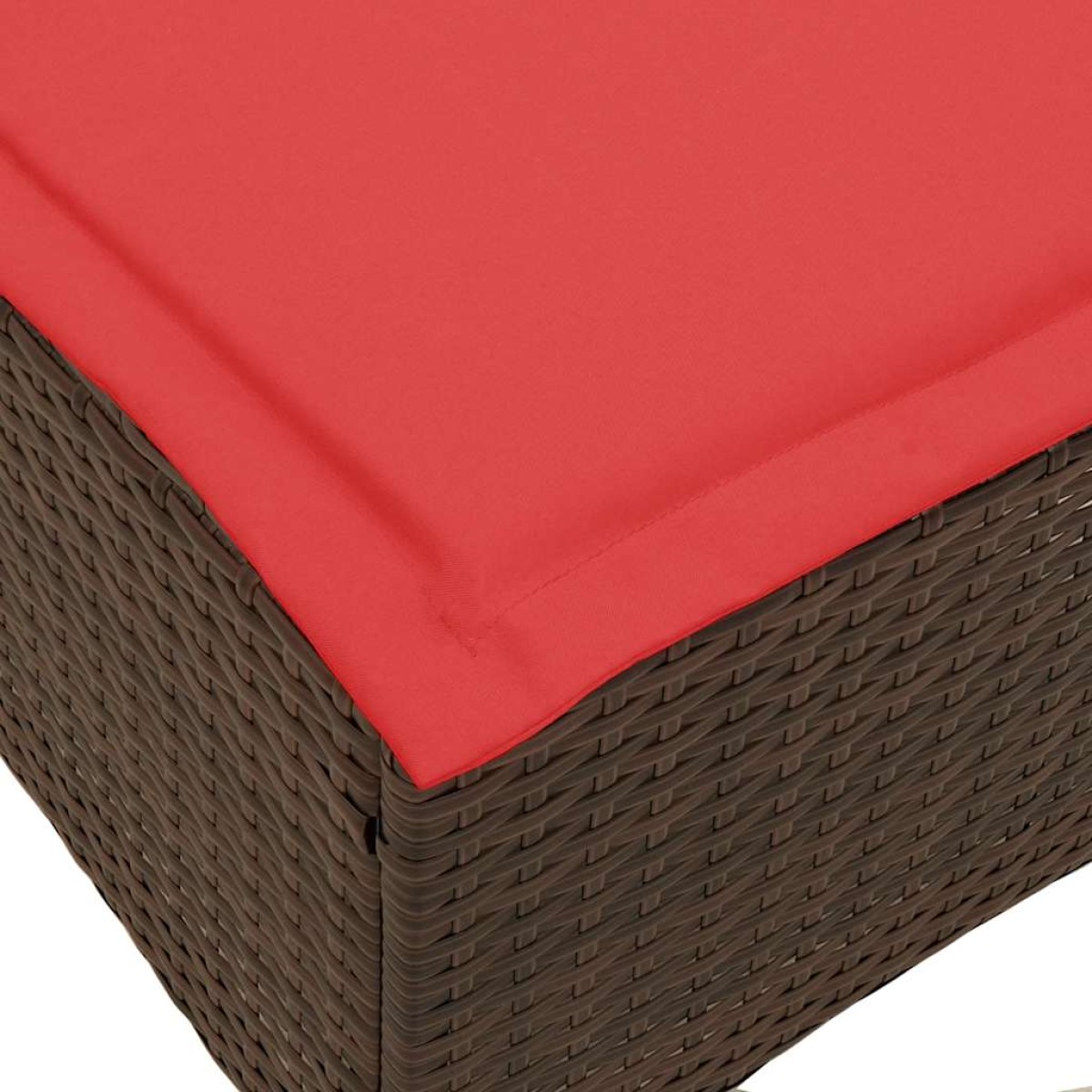 vidaXL Σκαμπό κήπου με μαξιλάρια 2 τεμάχια Καφέ 55x55x36 cm