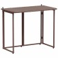vidaXL Πτυσσόμενο τραπέζι κήπου καφέ 90x51x75 cm Poly Rattan
