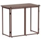 vidaXL Πτυσσόμενο τραπέζι κήπου καφέ 90x51x75 cm Poly Rattan
