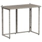 vidaXL Πτυσσόμενο τραπέζι κήπου γκρι 90x51x75 cm Poly Rattan