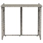 vidaXL Πτυσσόμενο τραπέζι κήπου γκρι 90x51x75 cm Poly Rattan