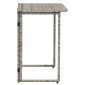 vidaXL Πτυσσόμενο τραπέζι κήπου γκρι 90x51x75 cm Poly Rattan