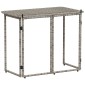vidaXL Πτυσσόμενο τραπέζι κήπου γκρι 90x51x75 cm Poly Rattan