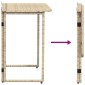 vidaXL Πτυσσόμενο τραπέζι κήπου Μπεζ 90x51x75 cm Poly Rattan