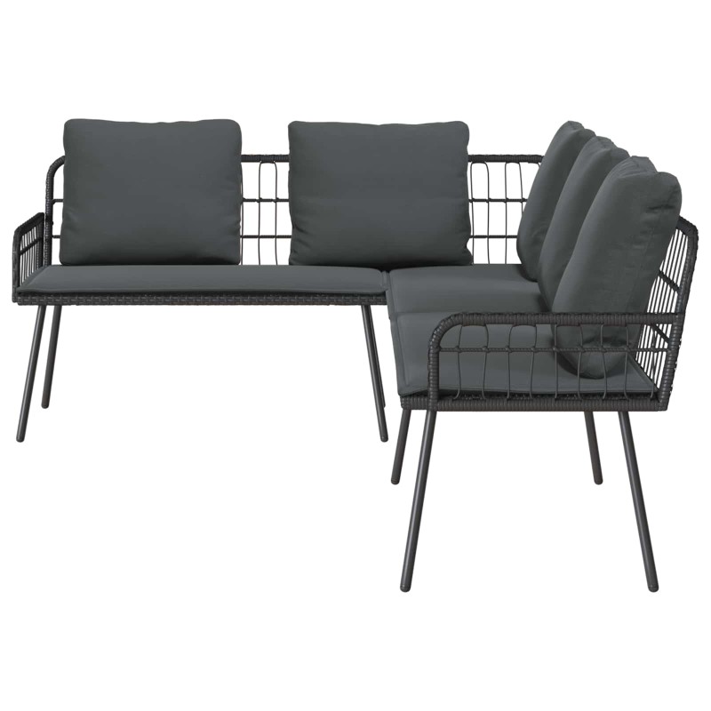 vidaXL Καναπές με μαξιλάρι Ανθρακί 173 x 231 x 90 εκ. Ατσάλι