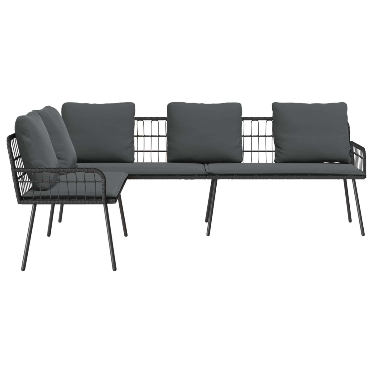 vidaXL Καναπές με μαξιλάρι Ανθρακί 173 x 231 x 90 εκ. Ατσάλι