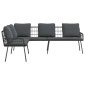 vidaXL Καναπές με μαξιλάρι Ανθρακί 173 x 231 x 90 εκ. Ατσάλι
