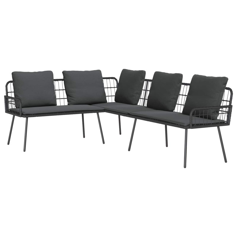 vidaXL Καναπές με μαξιλάρι Ανθρακί 173 x 231 x 90 εκ. Ατσάλι