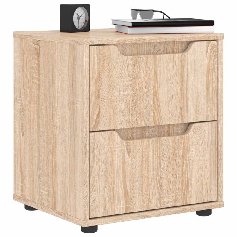 vidaXL κομοδίνο VISNES Sonoma Δρυς 45x40x50 cm Επεξεργασμένο ξύλο