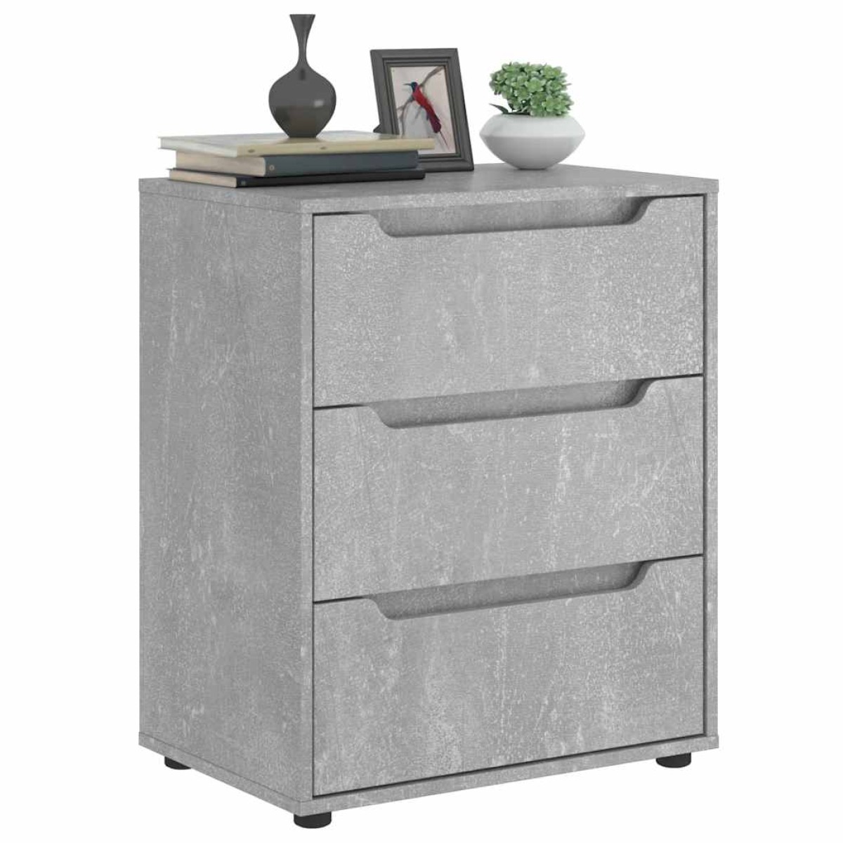 vidaXL Μπουφές VISNES Μπετόν Γκρι 60x40x73 cm Επεξεργασμένο ξύλο