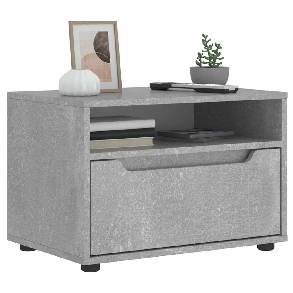 vidaXL ντουλάπι τηλεόρασης VISNES Γκρι μπετόν 60x40x38 cm