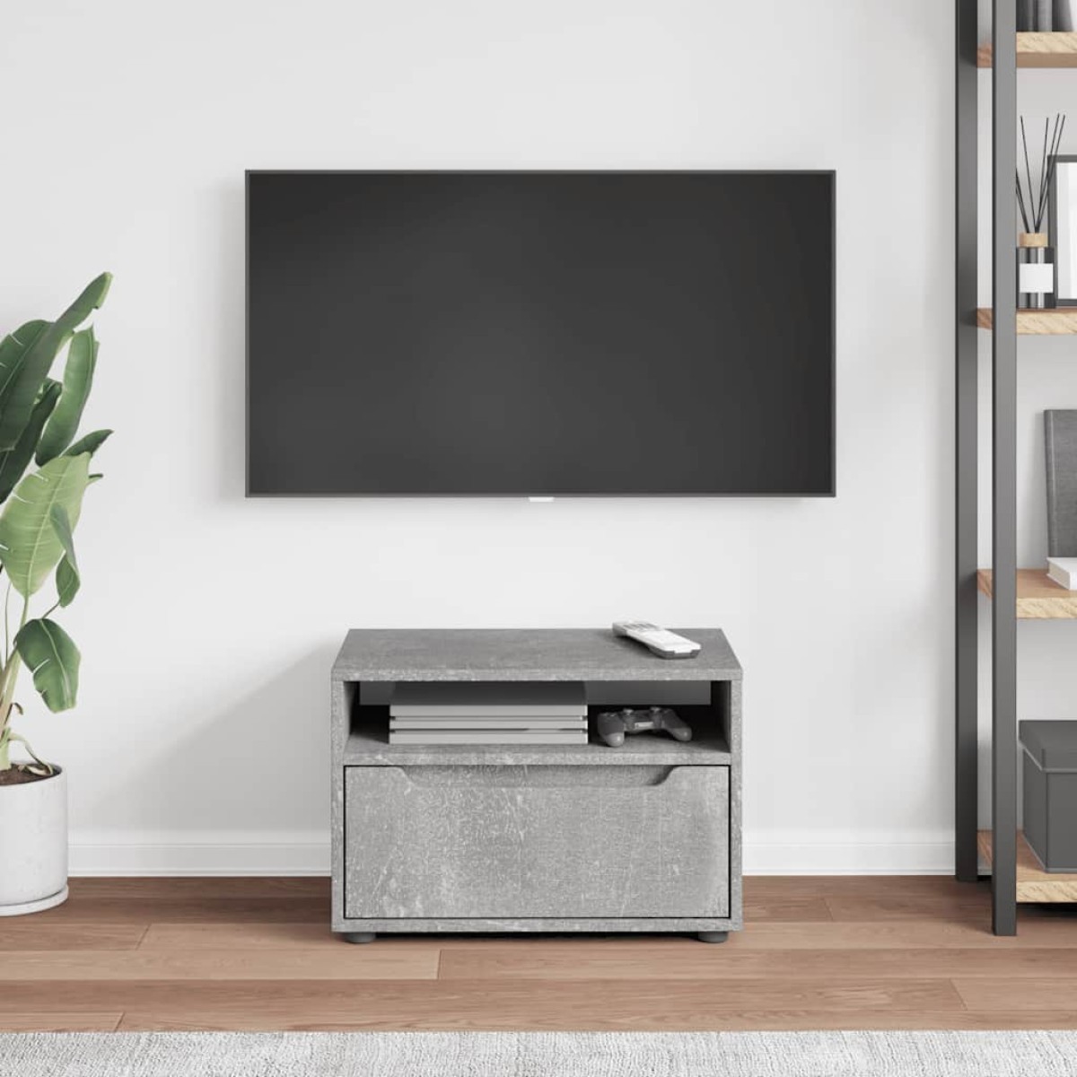 vidaXL ντουλάπι τηλεόρασης VISNES Γκρι μπετόν 60x40x38 cm