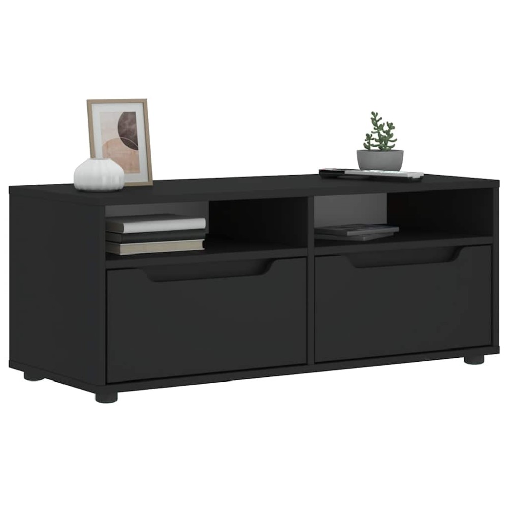 vidaXL ντουλάπι τηλεόρασης VISNES Μαύρο 100x40x38 cm