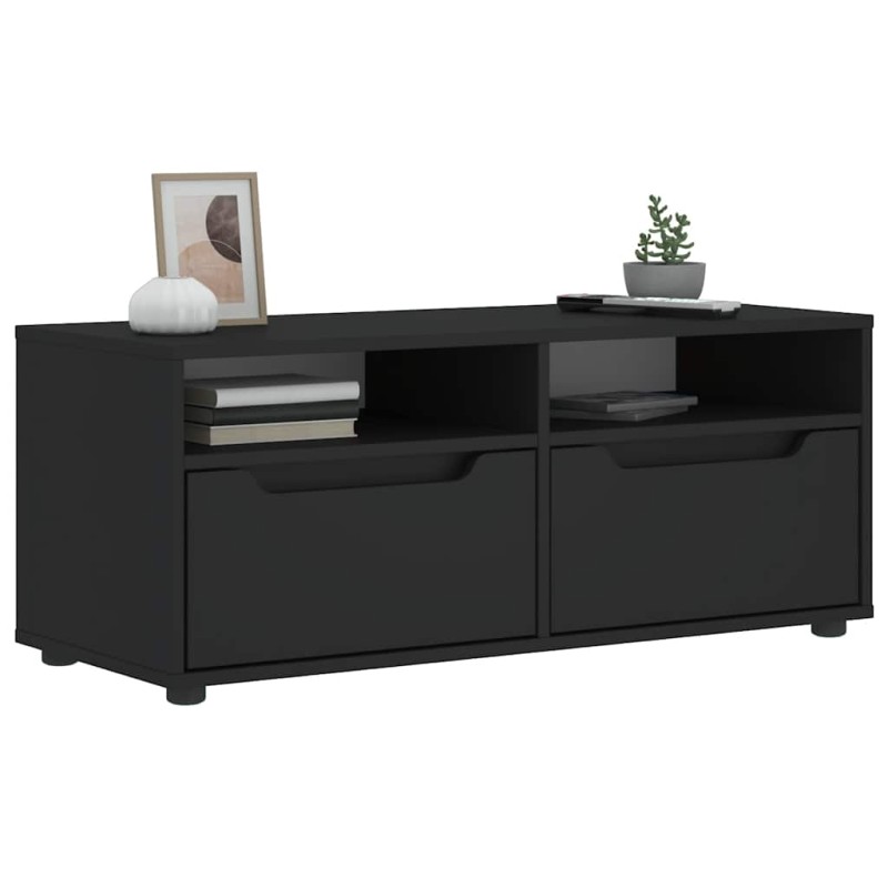 vidaXL ντουλάπι τηλεόρασης VISNES Μαύρο 100x40x38 cm