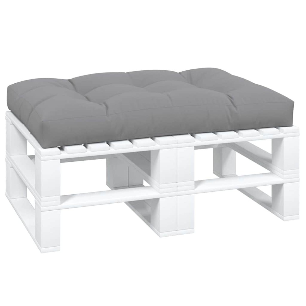vidaXL Μαξιλάρι Καθίσματος Παλέτας Γκρι 120 x 80 x 12 εκ. Υφασμάτινο