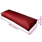 vidaXL Μαξιλάρι Πλάτης Επενδεδυμένο Μπορντό 120 x 40 x 10 εκ.