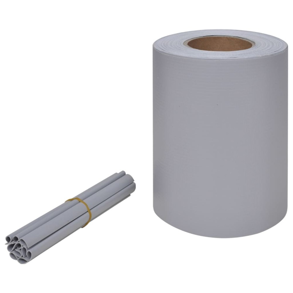 vidaXL Λωρίδα Απορρήτου PVC 70x0,19 μ. Ανοιχτό Γκρι