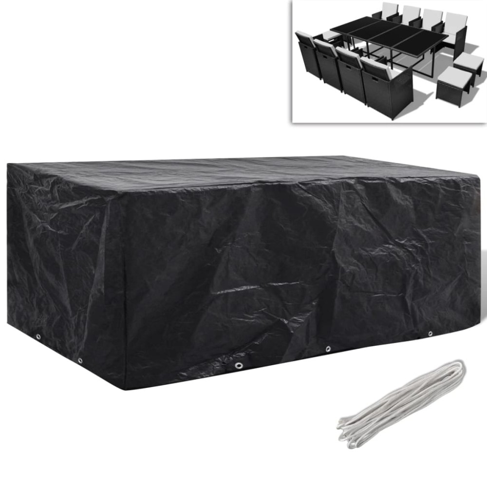 vidaXL Κάλυμμα Επίπλων Κήπου με 8 Κρίκους 229 x 113 x 73 εκ.