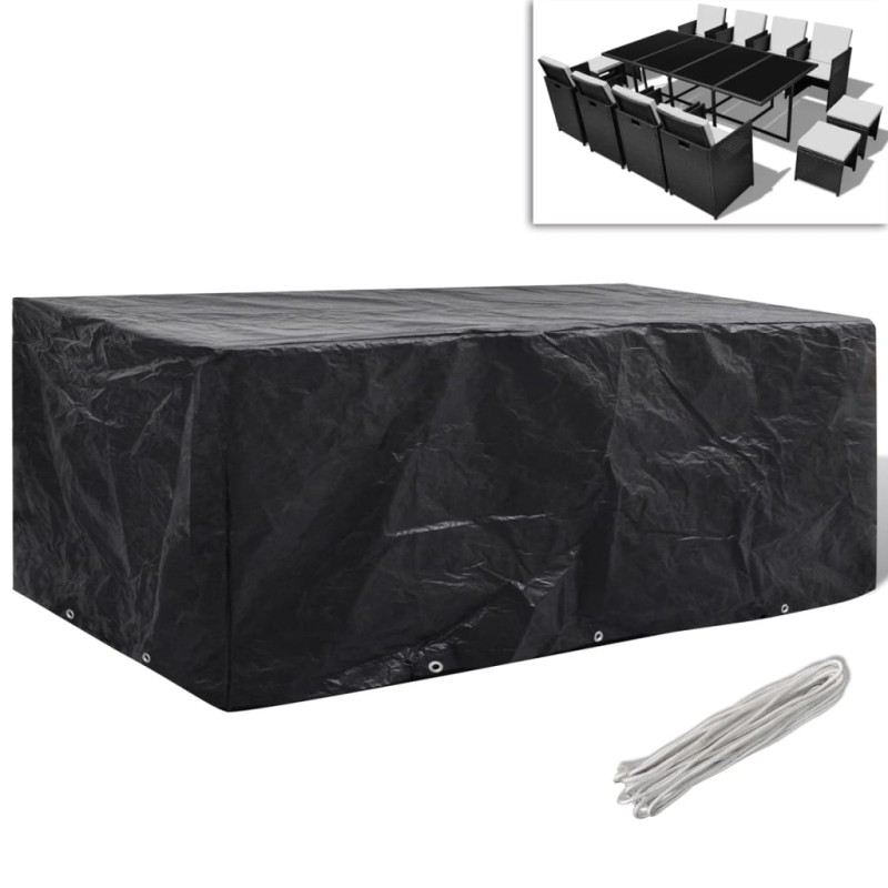 vidaXL Κάλυμμα Επίπλων Κήπου με 8 Κρίκους 229 x 113 x 73 εκ.