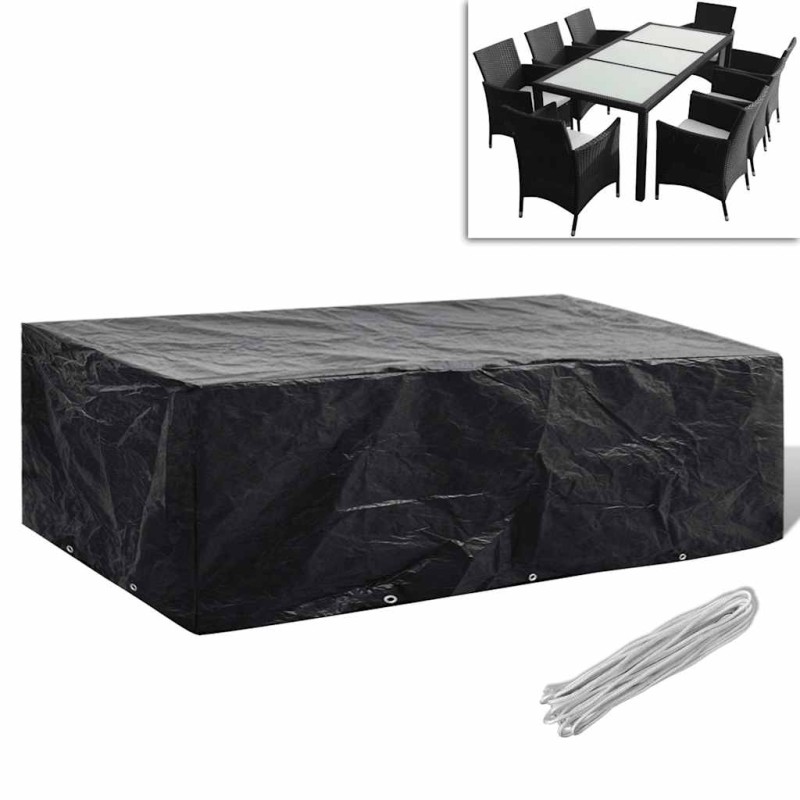 vidaXL Κάλυμμα Επίπλων Κήπου με 8 Κρίκους 300 x 140 x 90 εκ.
