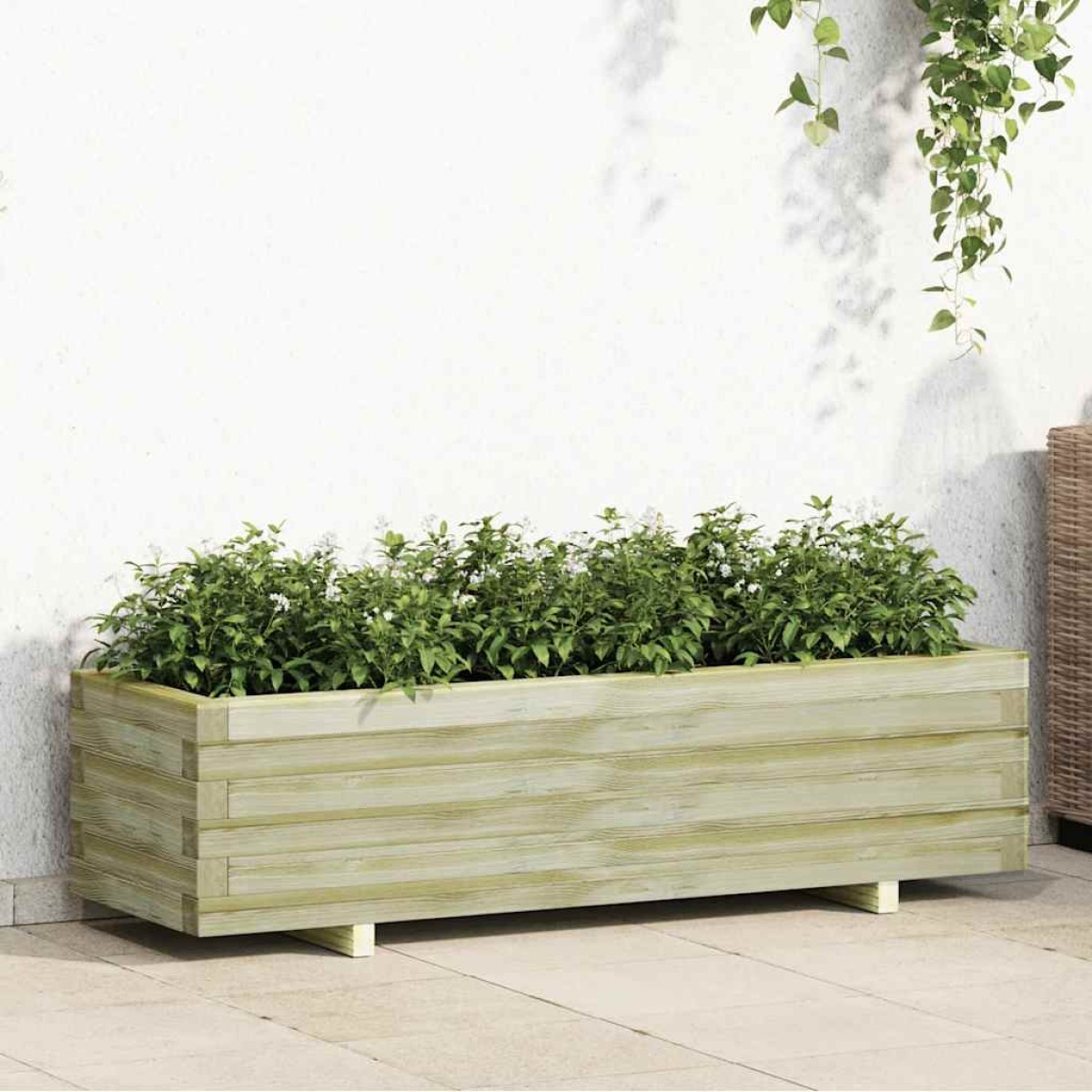 vidaXL Ζαρντινιέρα Υπερυψωμένη Ορθογώνια 120 x 40 x 30 εκ. Ξύλινη