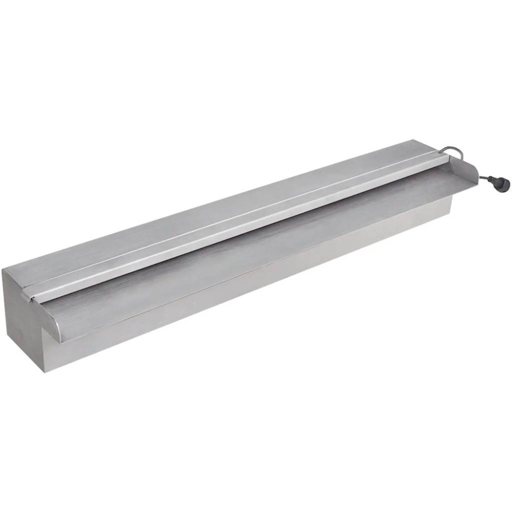 Σιντριβάνι Πισίνας Ορθογώνιο με LED 60 εκ. από Ανοξείδωτο Ατσάλι