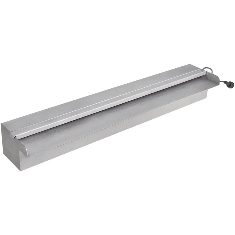 Σιντριβάνι Πισίνας Ορθογώνιο με LED 60 εκ. από Ανοξείδωτο Ατσάλι