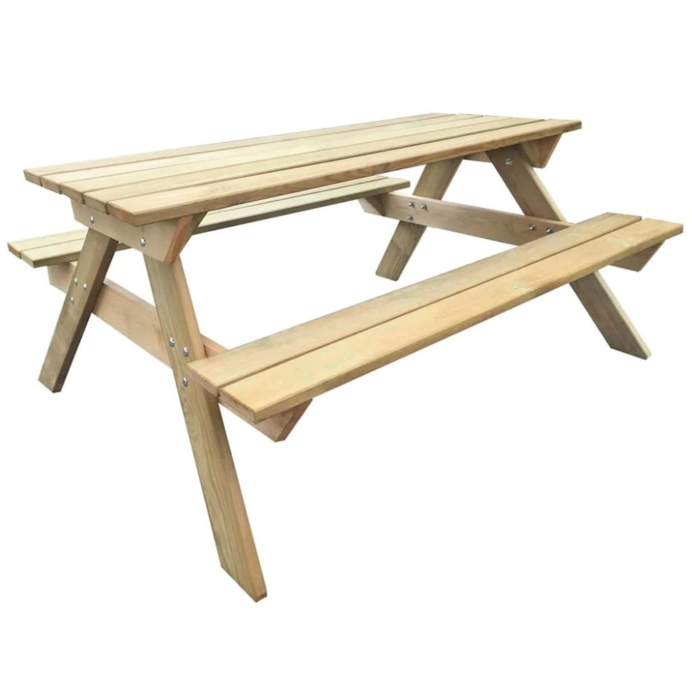 vidaXL Τραπέζι Πικ-νικ 150 x 135 x 71,5 εκ. Ξύλινο