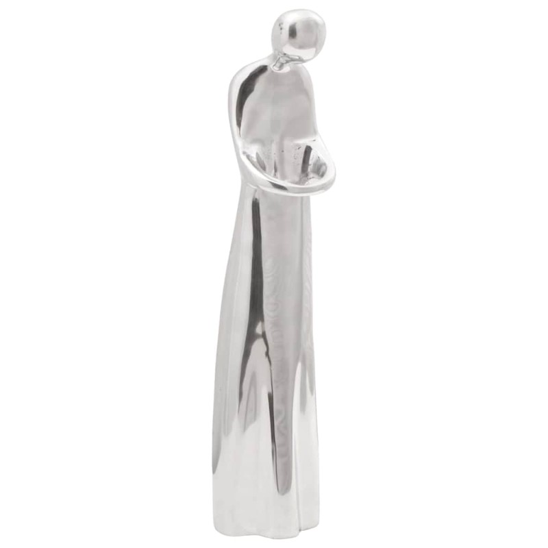vidaXL Γλυπτική Ασημί 10 x 16 x 49 εκ Αλουμίνιο