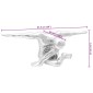 vidaXL Γλυπτική Ασημί 91,5 x 32 x 33 εκ Αλουμίνιο