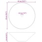 vidaXL Νιπτήρες 2 τεμ. Γυαλιστεροί Μαύροι Ø42x14 εκ. Κεραμικοί