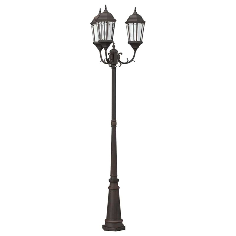 vidaXL Φωτιστικό Κήπου Μπρονζέ 61 x 53 x 235 εκ Αλουμίνιο και Γυαλί