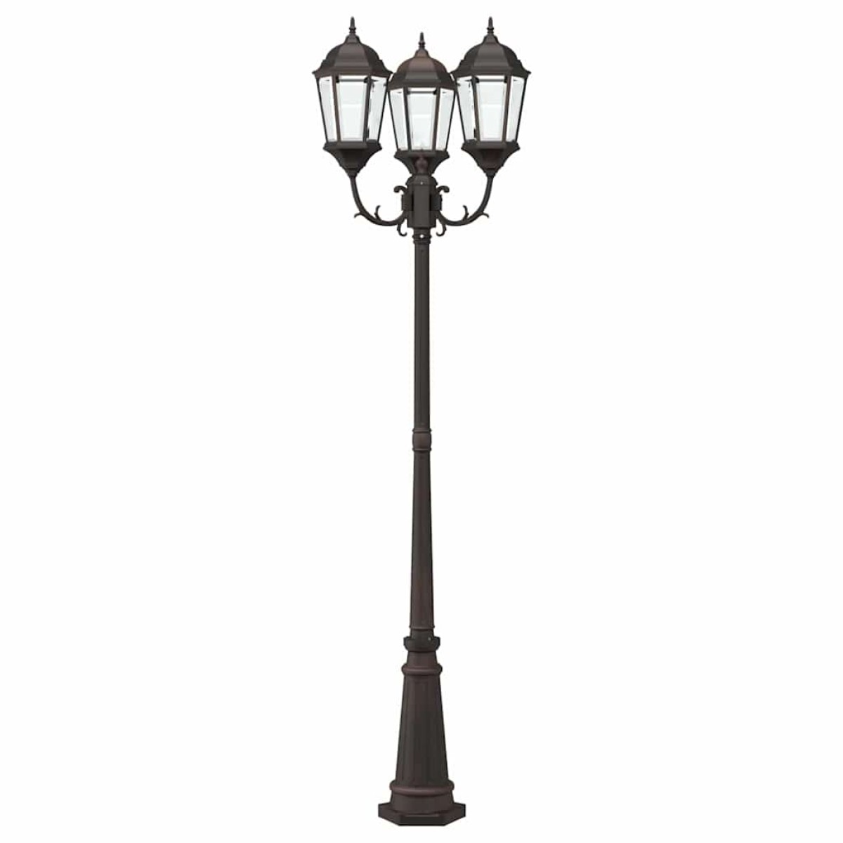 vidaXL Φωτιστικό Κήπου Μπρονζέ 61 x 53 x 235 εκ Αλουμίνιο και Γυαλί