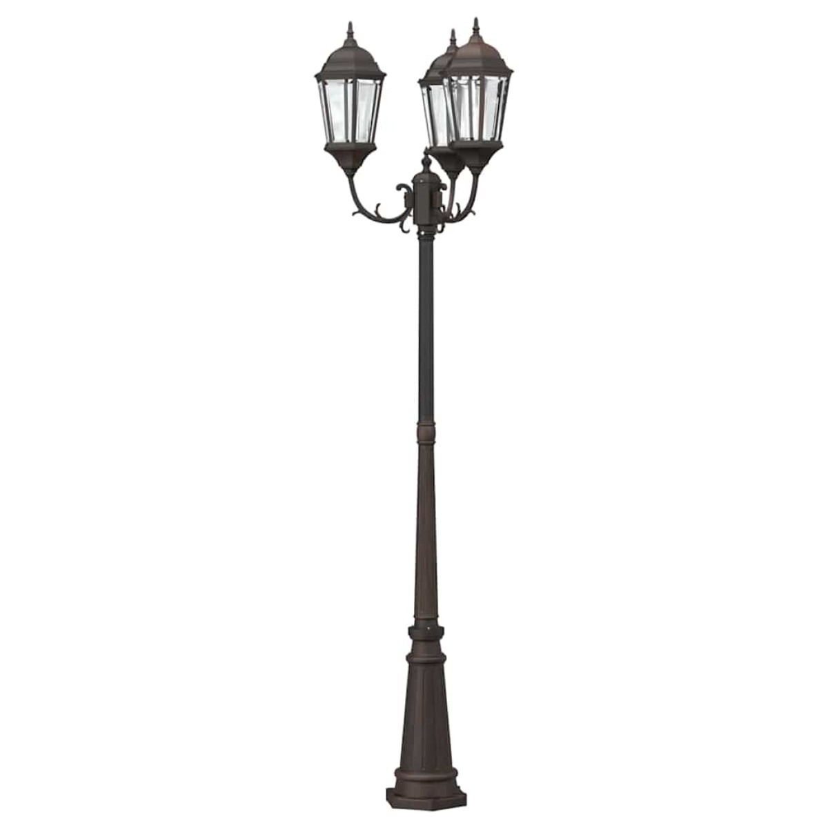 vidaXL Φωτιστικό Κήπου Μπρονζέ 61 x 53 x 235 εκ Αλουμίνιο και Γυαλί