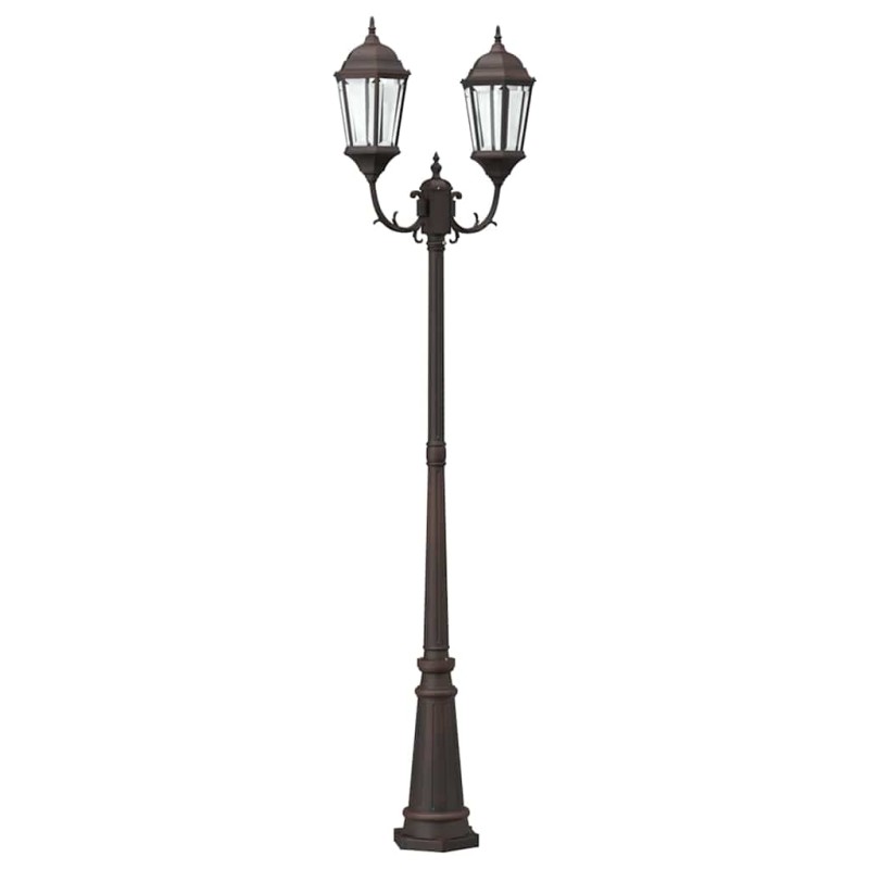 vidaXL Φωτιστικό Κήπου Μπρονζέ 68 x 20 x 235 εκ Αλουμίνιο και Γυαλί