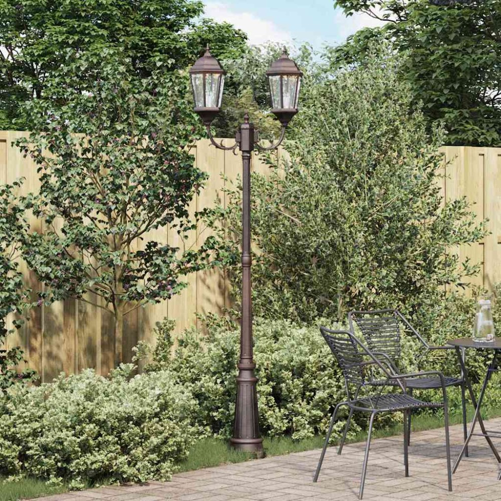 vidaXL Φωτιστικό Κήπου Μπρονζέ 68 x 20 x 235 εκ Αλουμίνιο και Γυαλί