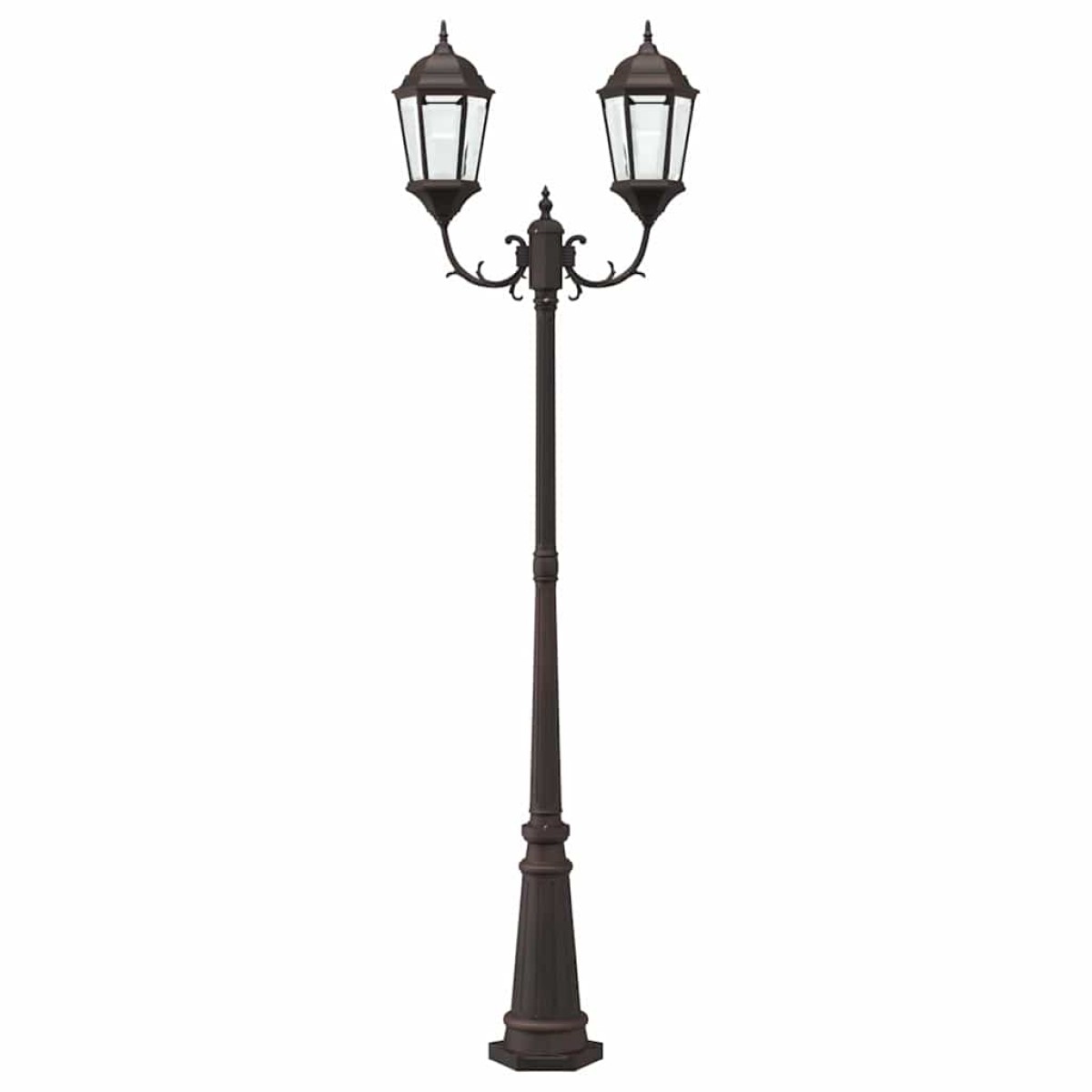 vidaXL Φωτιστικό Κήπου Μπρονζέ 68 x 20 x 235 εκ Αλουμίνιο και Γυαλί