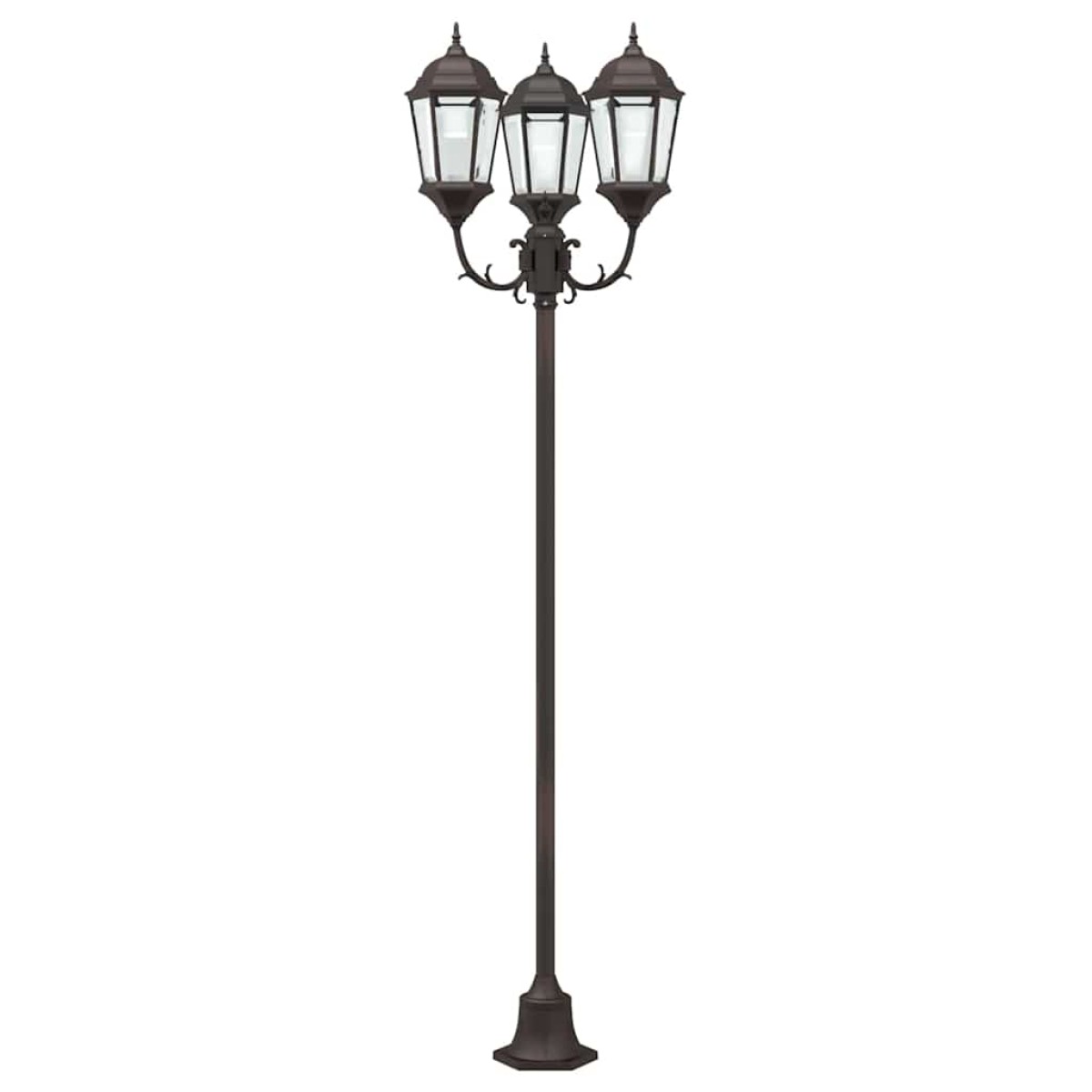 vidaXL Φωτιστικό Κήπου Μπρονζέ 57 x 49 x 241 εκ. Αλουμίνιο και Γυαλί