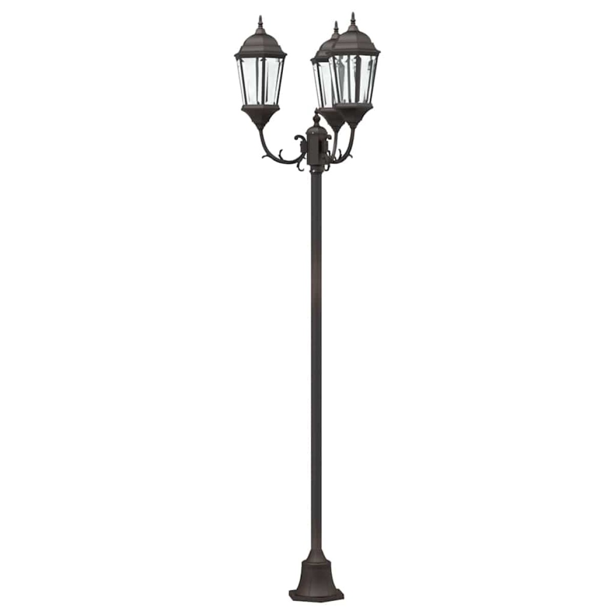 vidaXL Φωτιστικό Κήπου Μπρονζέ 57 x 49 x 241 εκ. Αλουμίνιο και Γυαλί