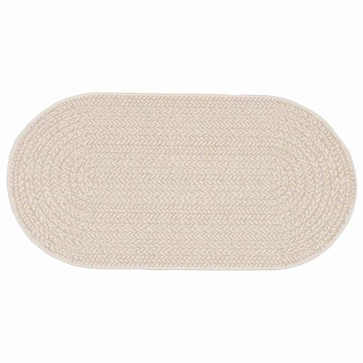 vidaXL Χαλί ZIZUR Κρεμ 150 x 80 cm Πολυπροπυλένιο
