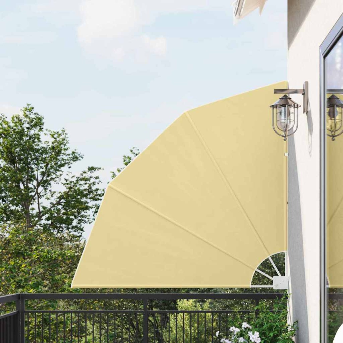 vidaXL Αδιάφανο σκίαστρο μπαλκονιού 140 x 140 cm Πολυεστέρας Άμμος