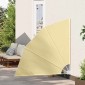 vidaXL Αδιάφανο σκίαστρο μπαλκονιού 140 x 140 cm Πολυεστέρας Άμμος