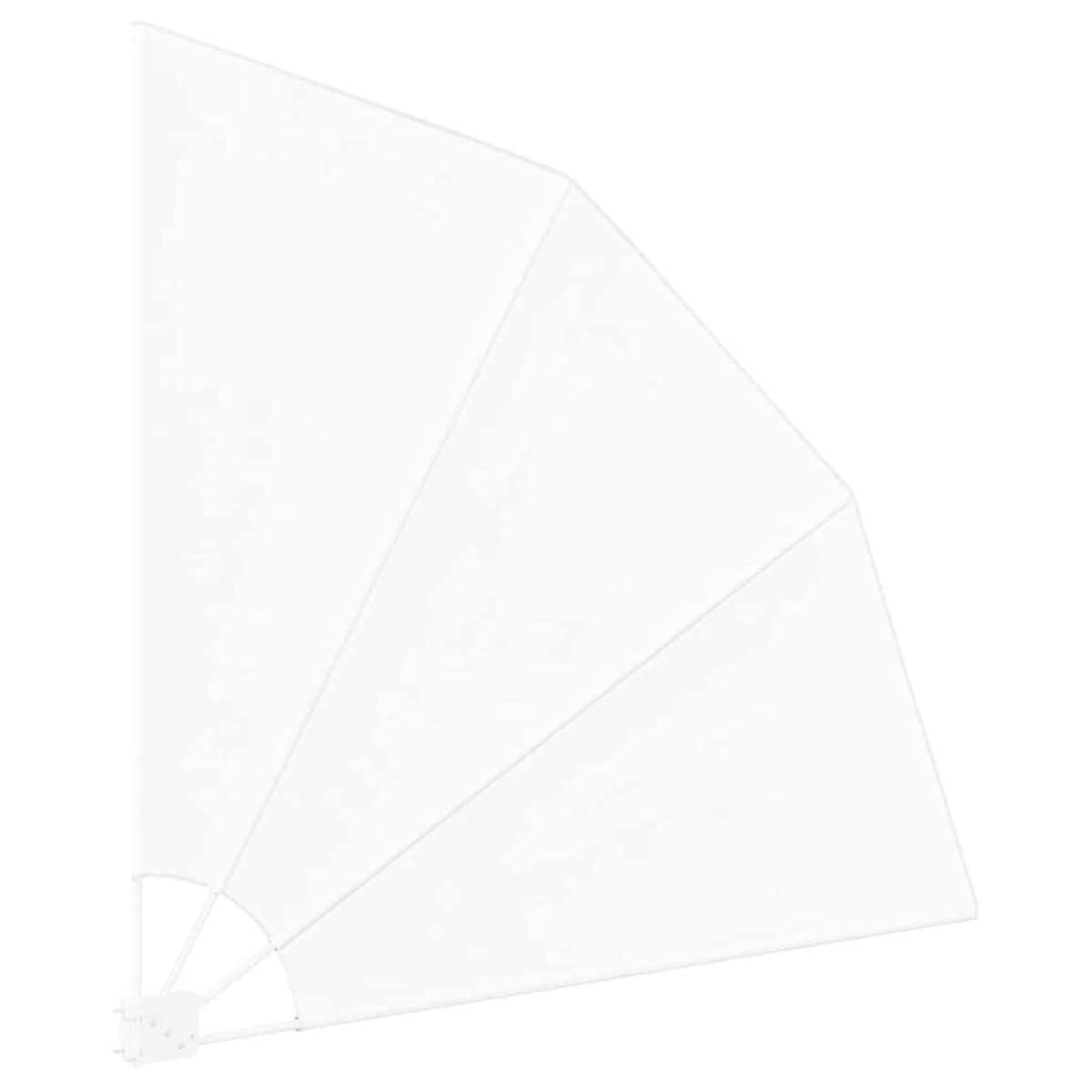 vidaXL Αδιάφανο σκίαστρο μπαλκονιού 140 x 140 cm Πολυεστέρας Λευκό