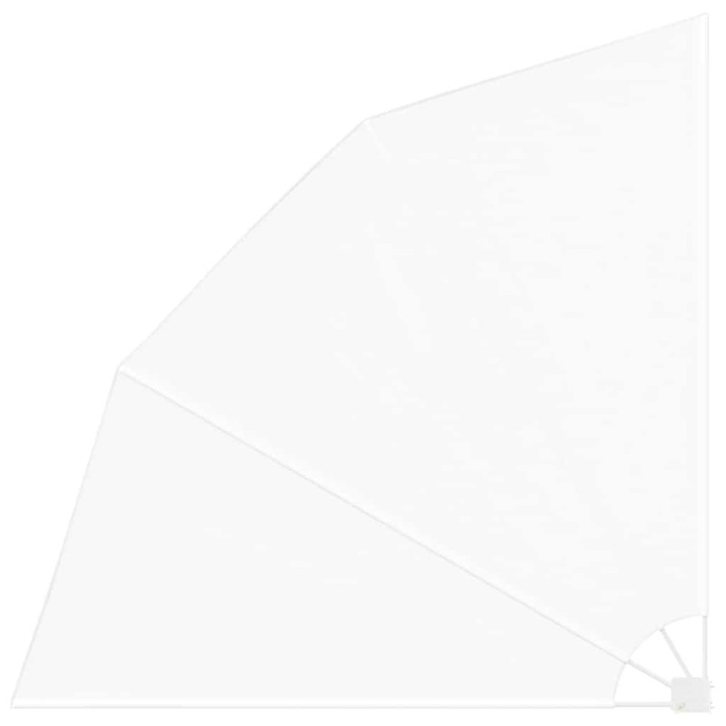 vidaXL Αδιάφανο σκίαστρο μπαλκονιού 210 x 210 cm Πολυεστέρας Λευκό