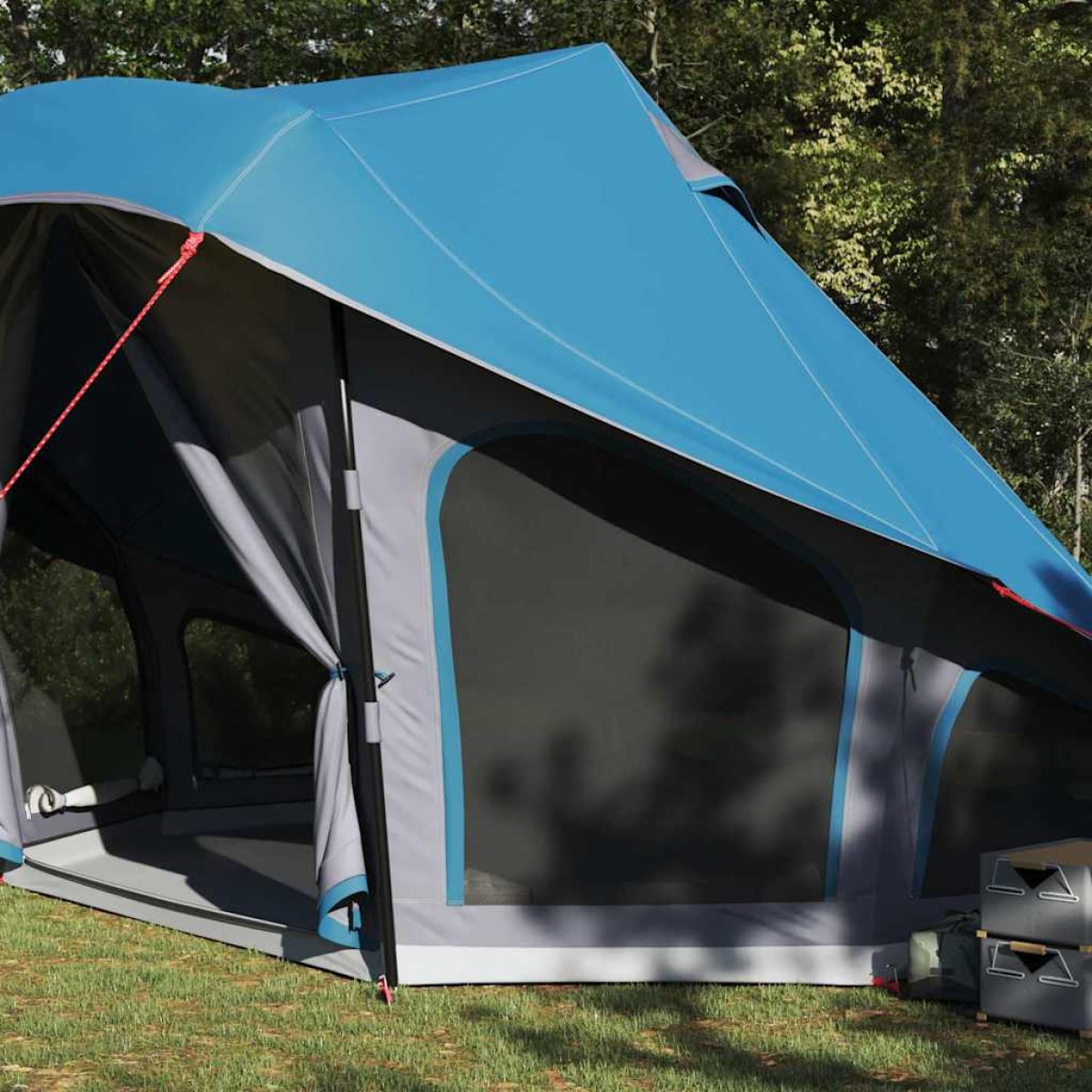 vidaXL Σκηνή Τιπί με στέγη με αέρα αέρα Μπλε 508 x 470 x 300 εκ ταφτάς