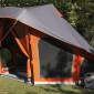 vidaXL Σκηνή Τιπί Γκρι και Πορτοκαλί 508 x 470 x 300 εκ ταφτάς