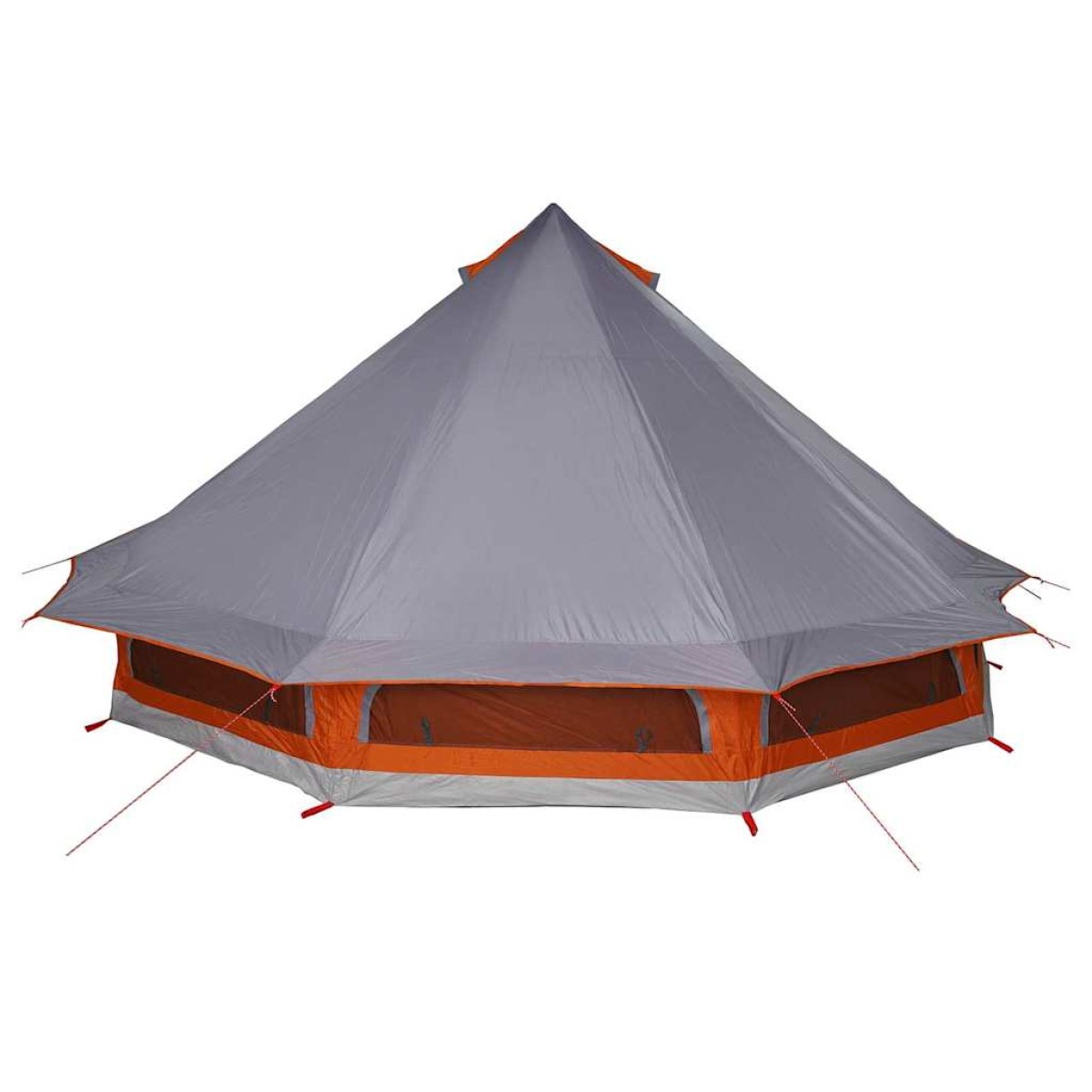 vidaXL Σκηνή Τιπί Γκρι και Πορτοκαλί 508 x 470 x 300 εκ ταφτάς