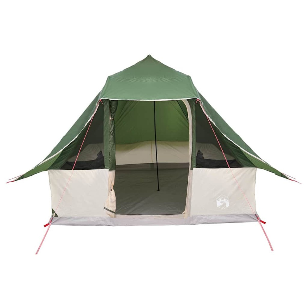 vidaXL Σκηνή Τιπί με στέγη Πράσινο 358 x 296 x 258 εκ. ταφτάς