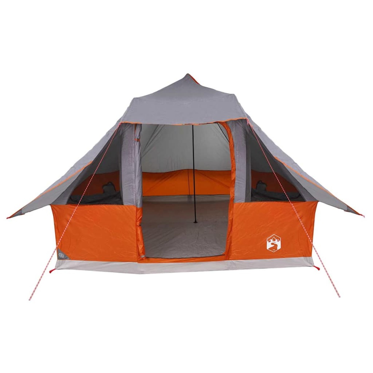 vidaXL Σκηνή Τιπί Γκρι και Πορτοκαλί 358 x 296 x 258 εκ. ταφτάς